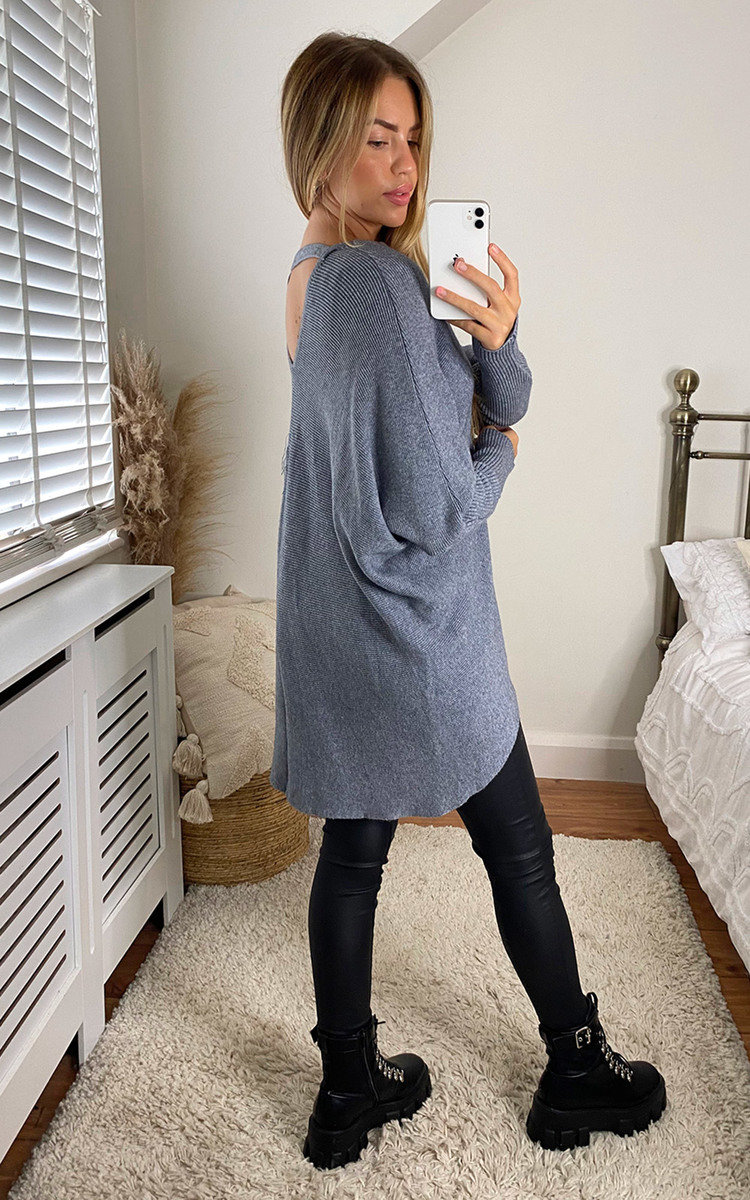 Didi Open Back Knitted Longline Jumper Thumbnail