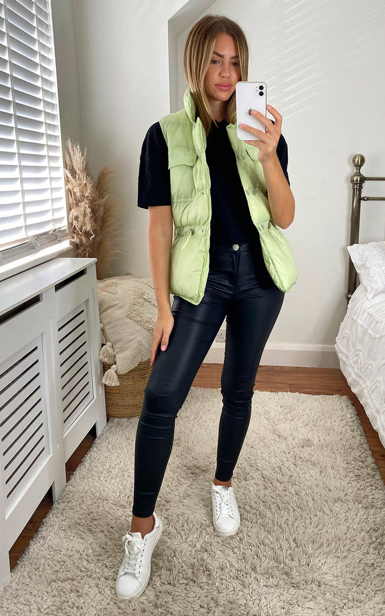 Dina Padded Gilet with Drawstring Waist Detail Thumbnail Dina Padded Gilet with Drawstring Waist Detail Thumbnail