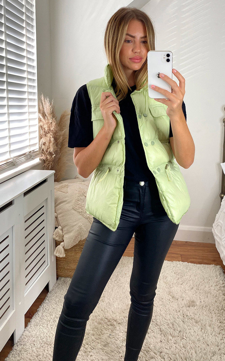 Dina Padded Gilet with Drawstring Waist Detail Dina Padded Gilet with Drawstring Waist Detail
