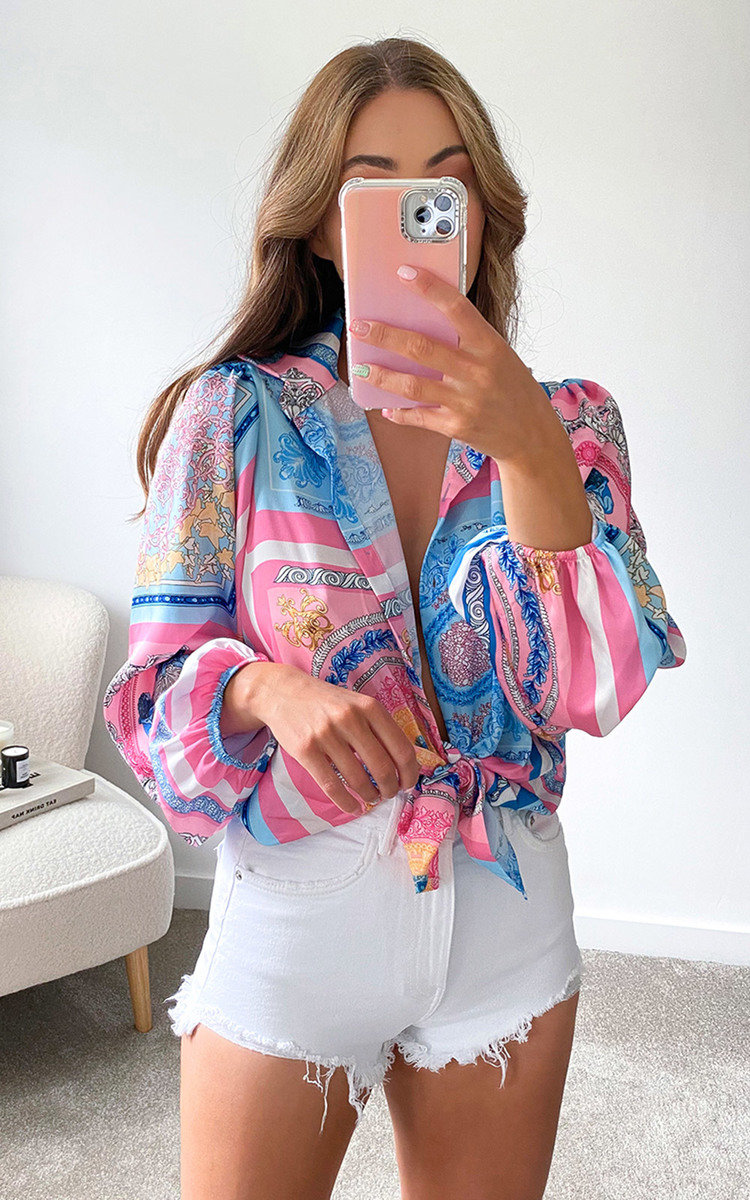 Dottie Printed Oversized Shirt Dottie Printed Oversized Shirt