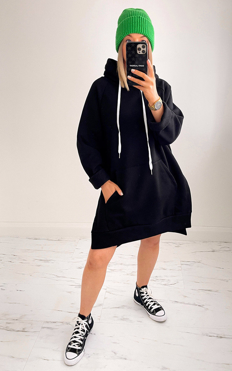 Effie Longline Hooded Jumper Dress Thumbnail