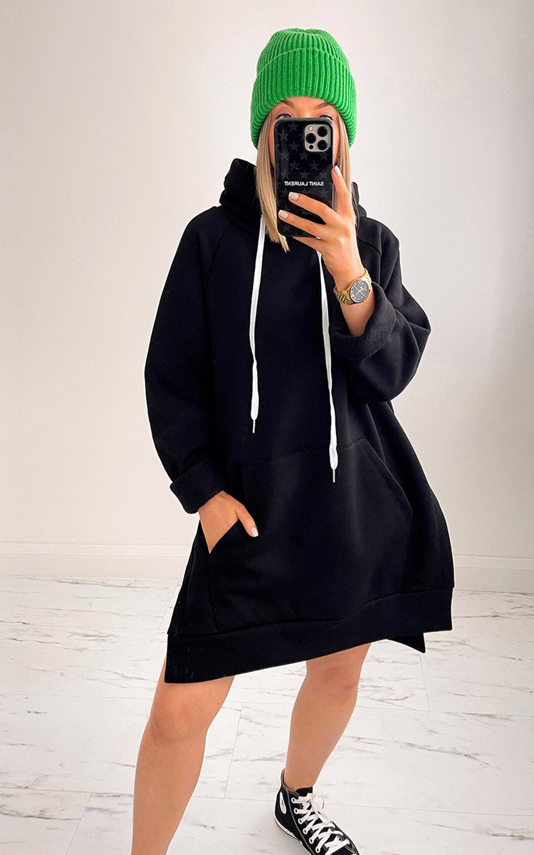 Effie Longline Hooded Jumper Dress Thumbnail Effie Longline Hooded Jumper Dress Thumbnail