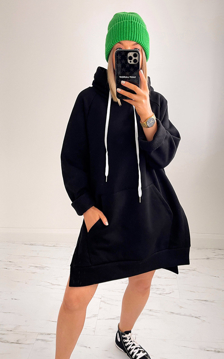 Effie Longline Hooded Jumper Dress Thumbnail