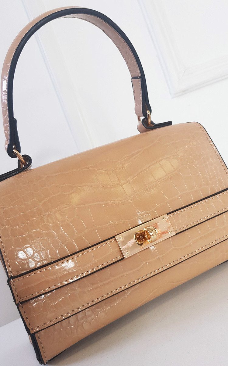 Elara Croc Print Handbag Thumbnail Elara Croc Print Handbag Thumbnail
