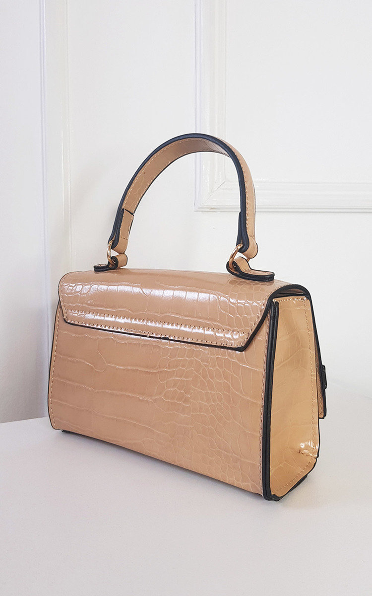 Elara Croc Print Handbag Thumbnail