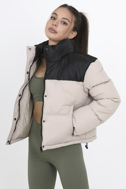 Eliana Faux Leather Button-Down Padded Jacket Eliana Faux Leather Button-Down Padded Jacket