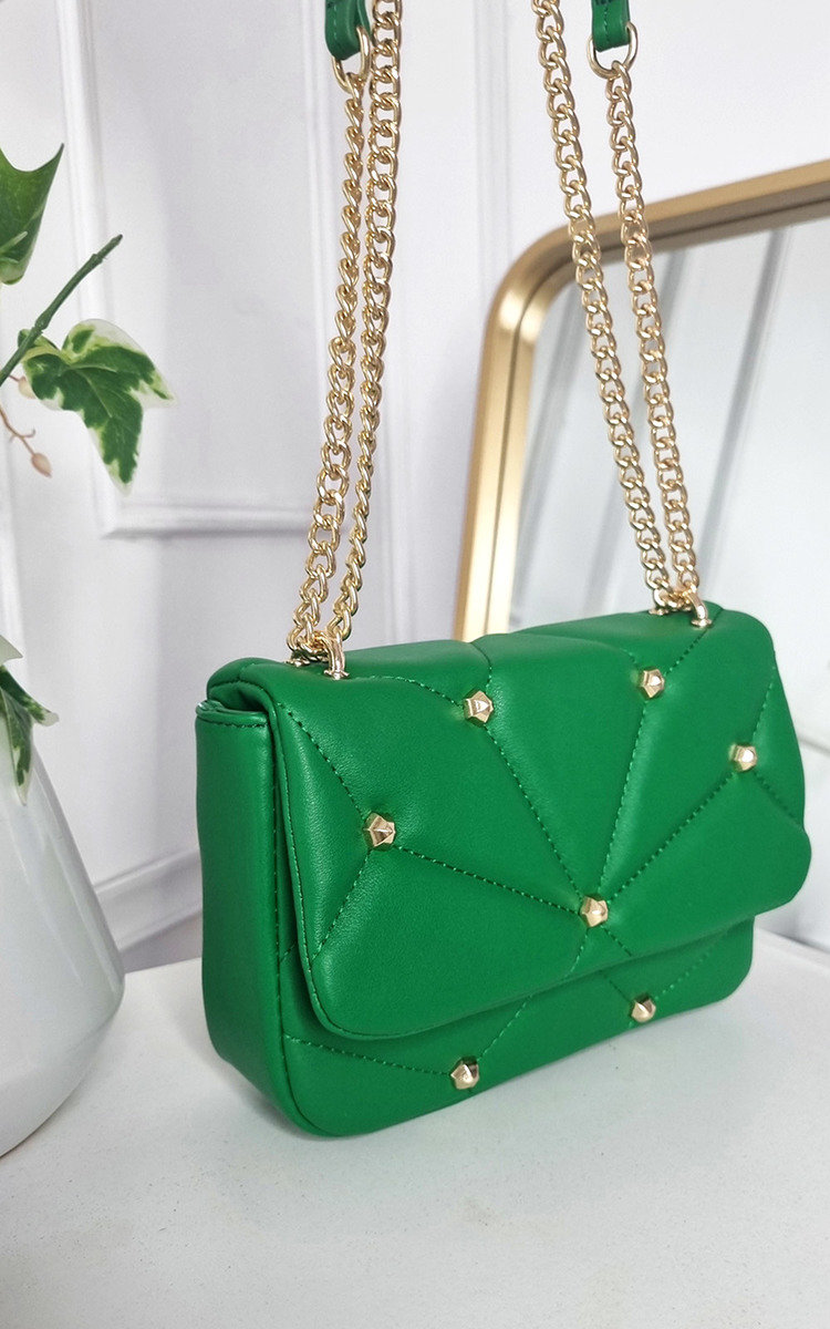 Elisa Studded with Chain Detail Handbag