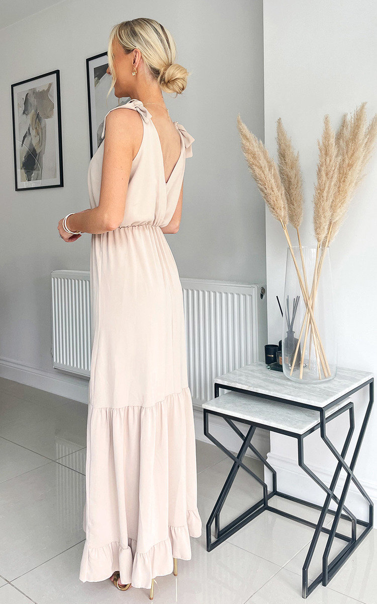 Eliza Tiered Tie Strap Midi Dress Thumbnail Eliza Tiered Tie Strap Midi Dress Thumbnail