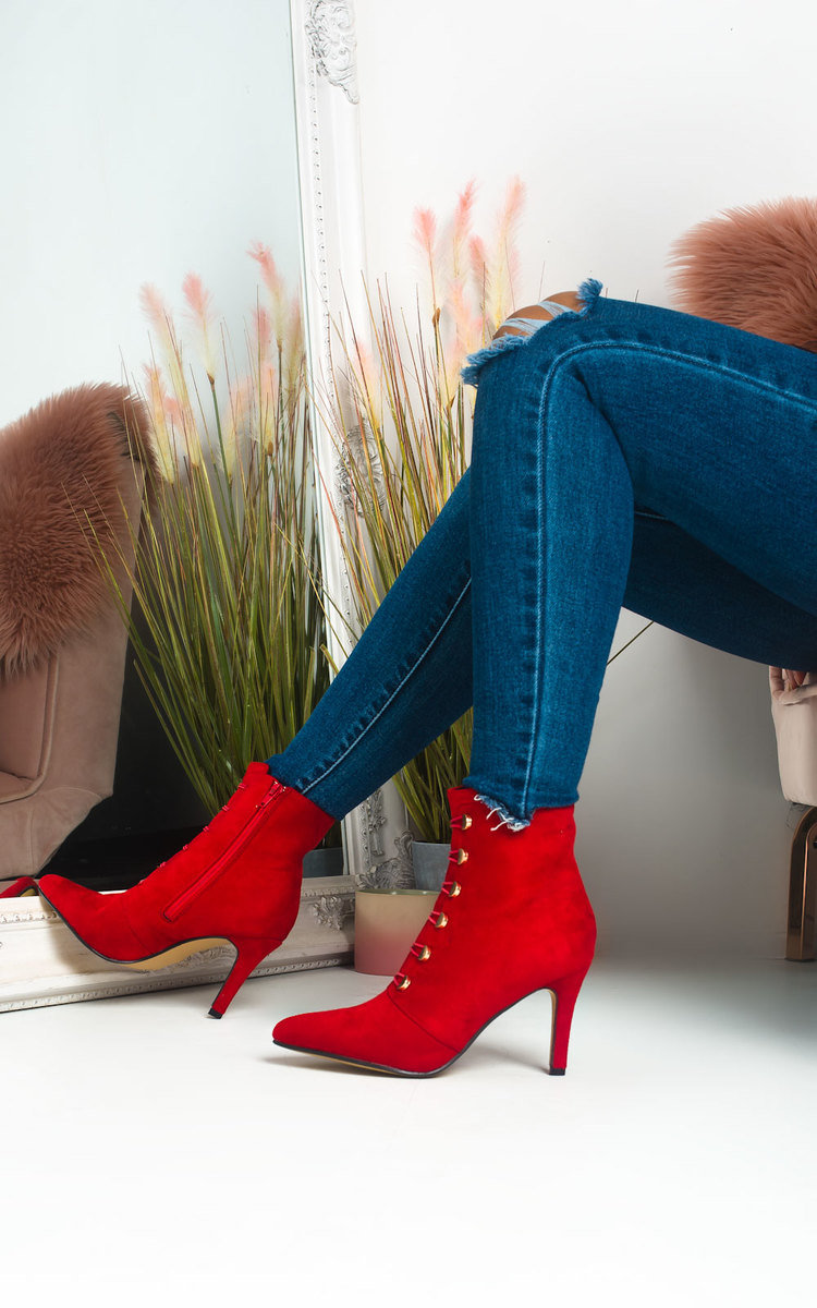 Ella Corset Lace Up Heeled Boots Thumbnail Ella Corset Lace Up Heeled Boots Thumbnail