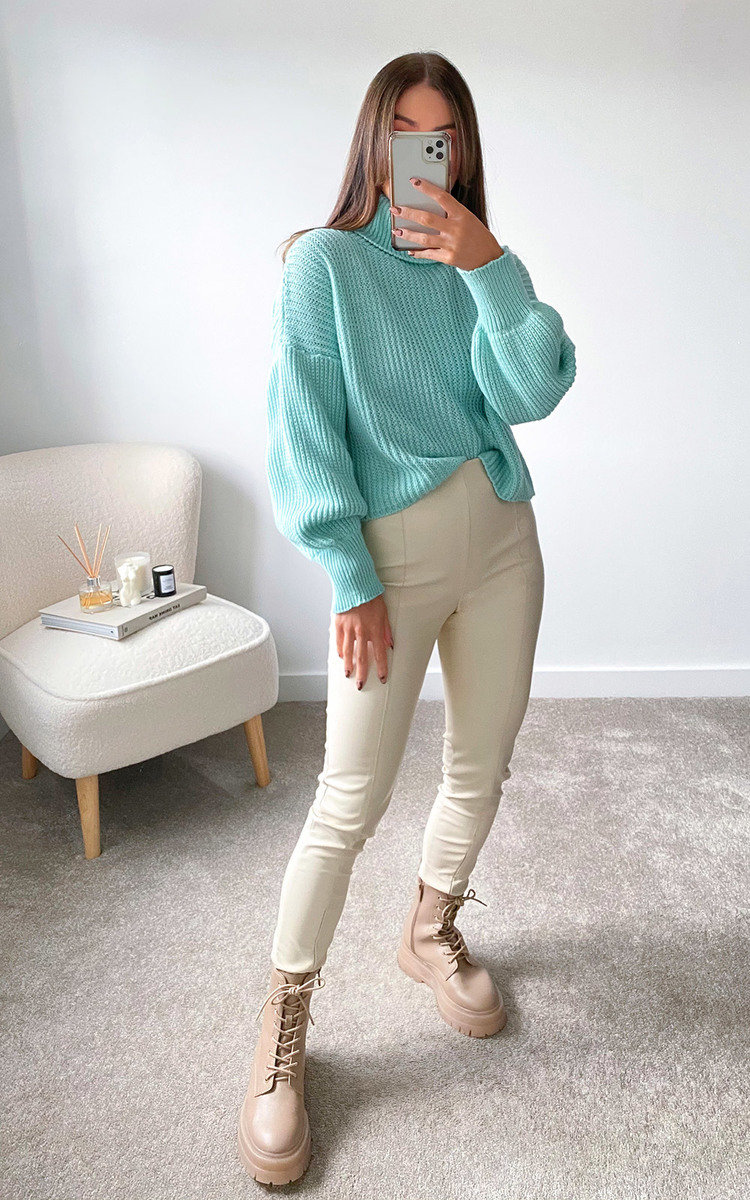 Ellen High Neck Chunky Knitted Jumper Thumbnail Ellen High Neck Chunky Knitted Jumper Thumbnail
