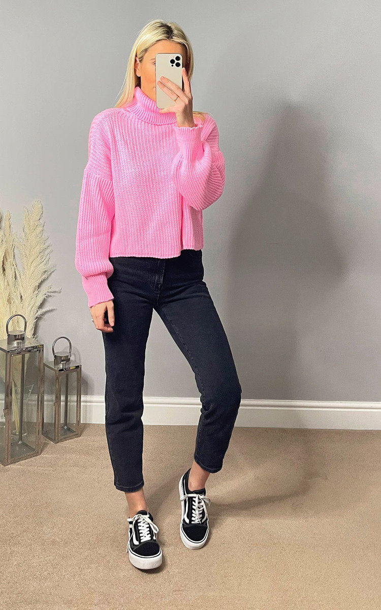 Ellen High Neck Chunky Knitted Jumper Thumbnail