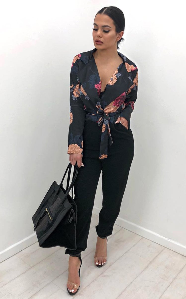 Elsie Floral Blouse Jumpsuit  Thumbnail