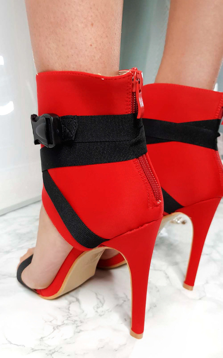 Emera Peep Toe Stiletto Buckle Heels Thumbnail Emera Peep Toe Stiletto Buckle Heels Thumbnail
