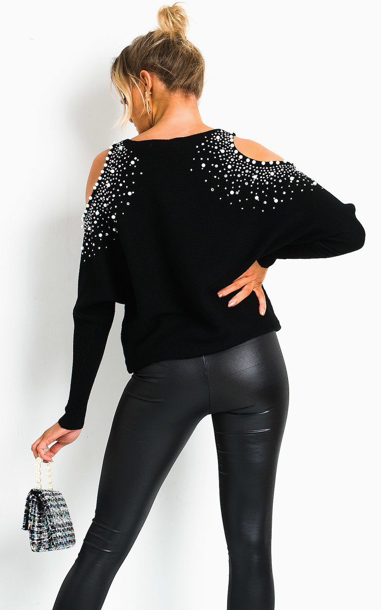 Emily Cold Shoulder Embellished Jumper Thumbnail Emily Cold Shoulder Embellished Jumper Thumbnail