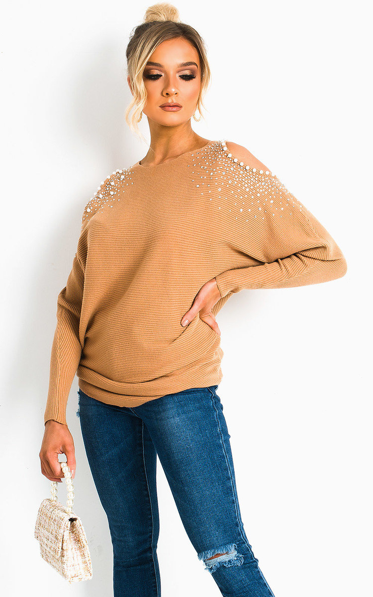 Emily Cold Shoulder Embellished Jumper Thumbnail