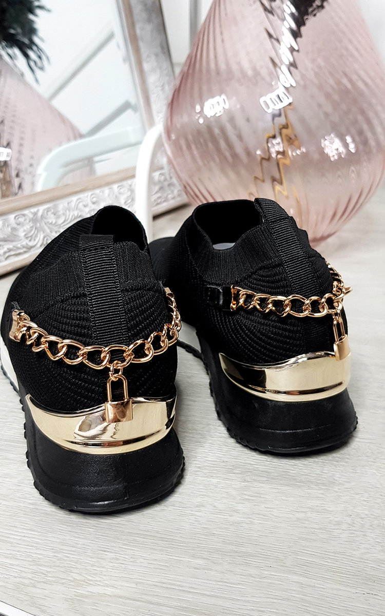Emily Slip On Trainers With Chain Detail Thumbnail Emily Slip On Trainers With Chain Detail Thumbnail