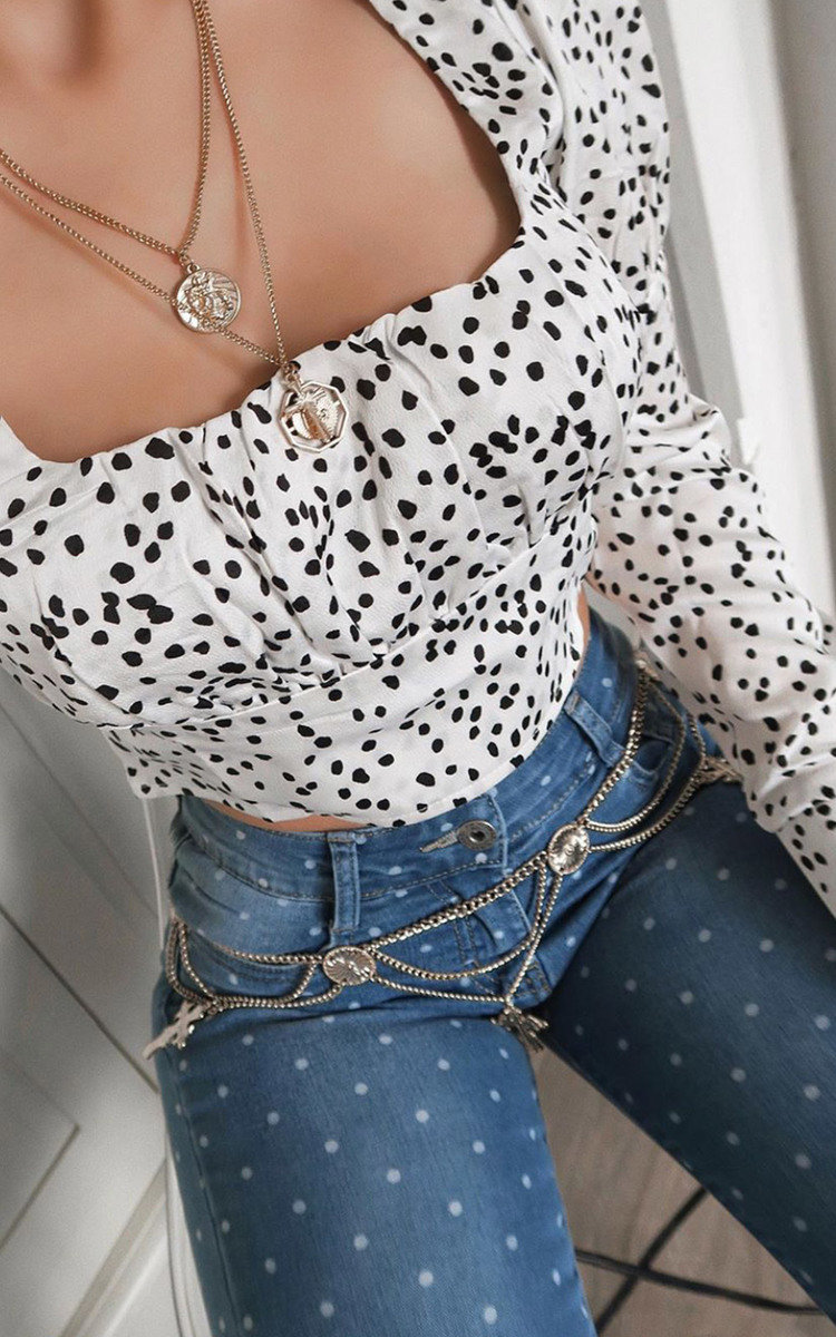 Emma Skinny Polka Dot Jeans