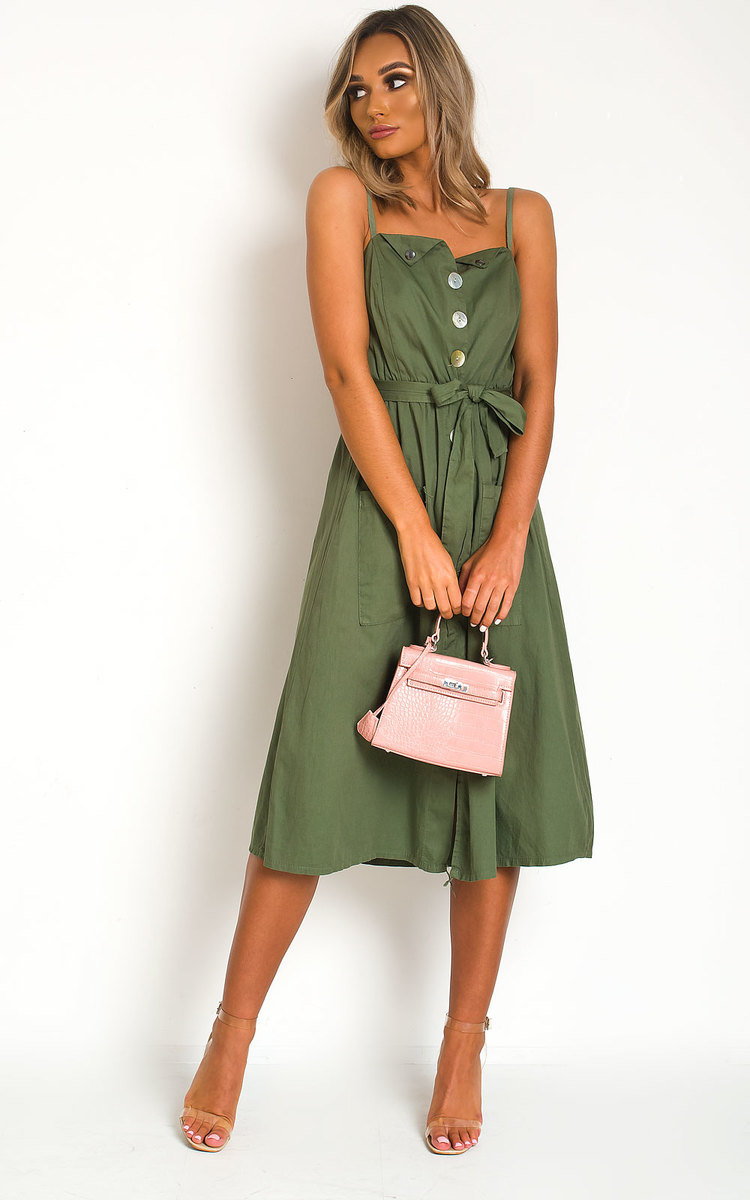Erin Button Up Tie Dress Thumbnail Erin Button Up Tie Dress Thumbnail