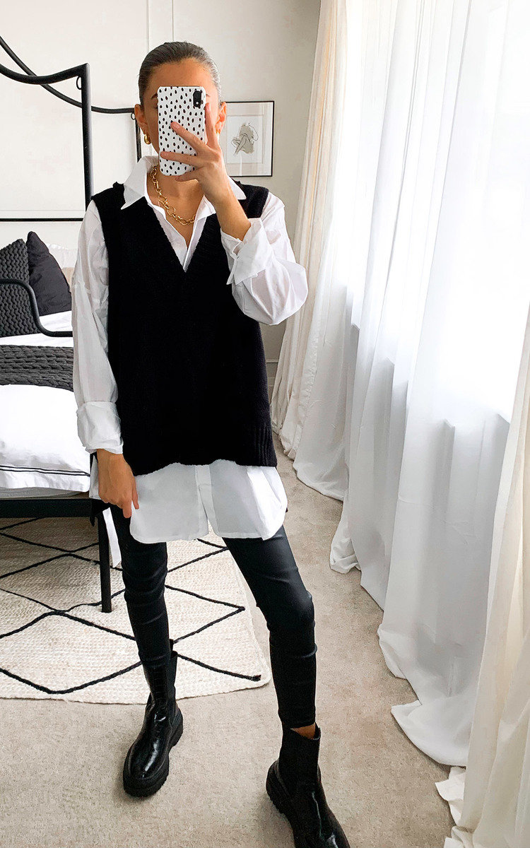 Erin Knitted Vest Over Shirt Thumbnail Erin Knitted Vest Over Shirt Thumbnail