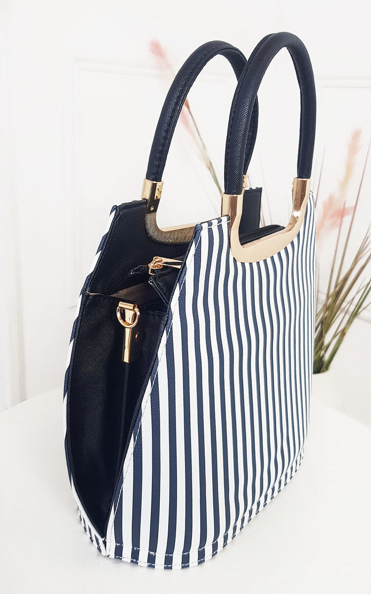 Erin Striped Print Handbag Thumbnail