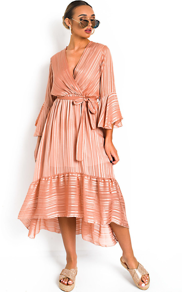 Etta Shimmer Frill Maxi Dress