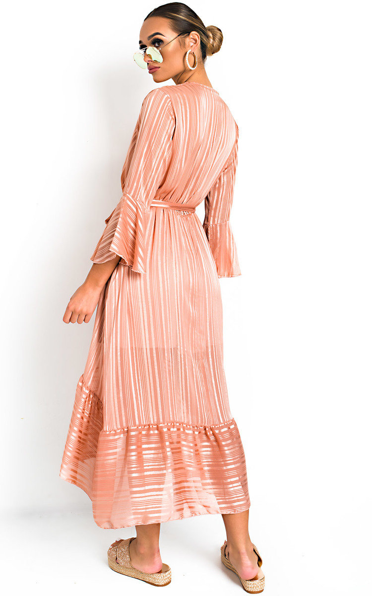 Etta Shimmer Frill Maxi Dress Thumbnail