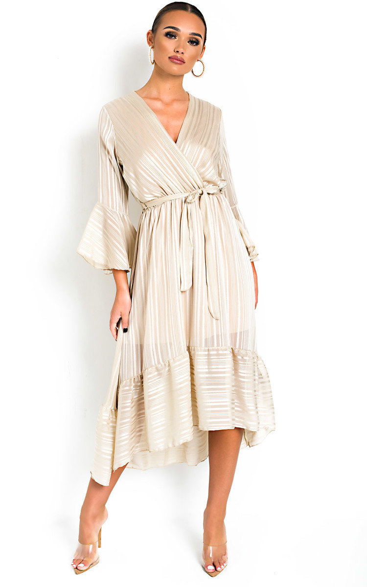 Etta Shimmer Frill Maxi Dress Thumbnail