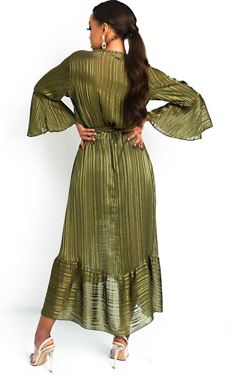 Etta Shimmer Frill Maxi Dress Etta Shimmer Frill Maxi Dress
