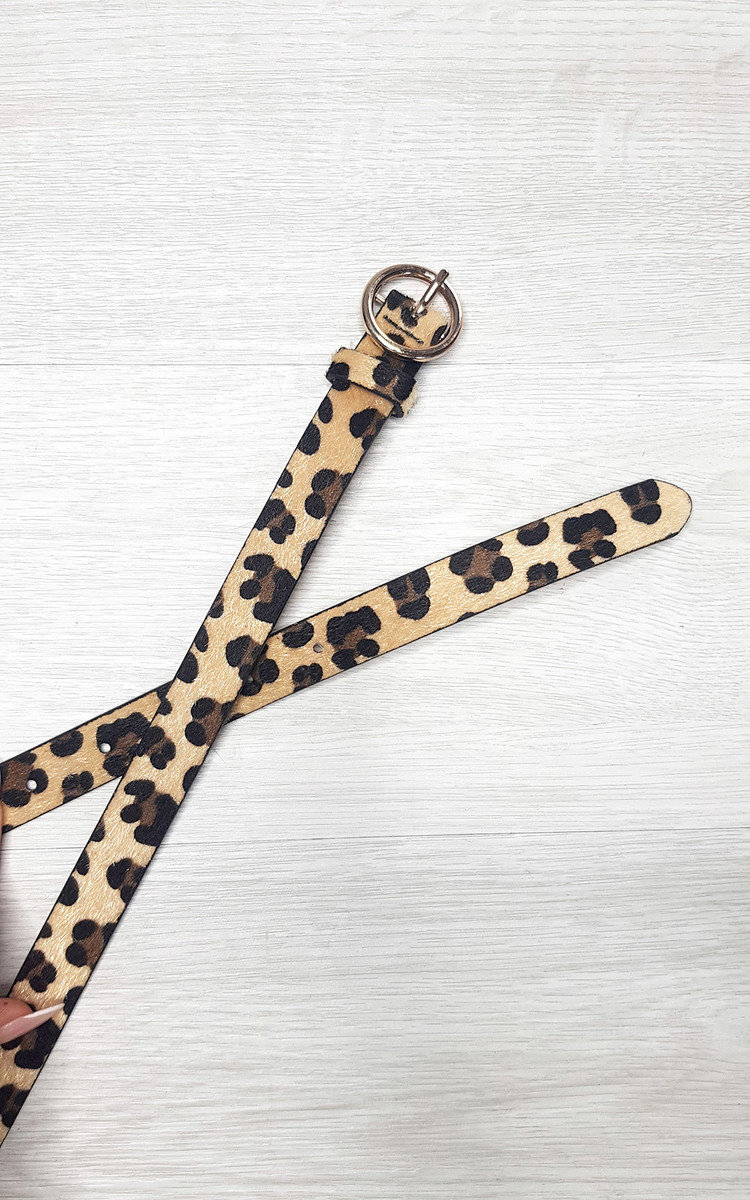 Evie Faux Leather Printed Belt with Texture Evie Faux Leather Printed Belt with Texture