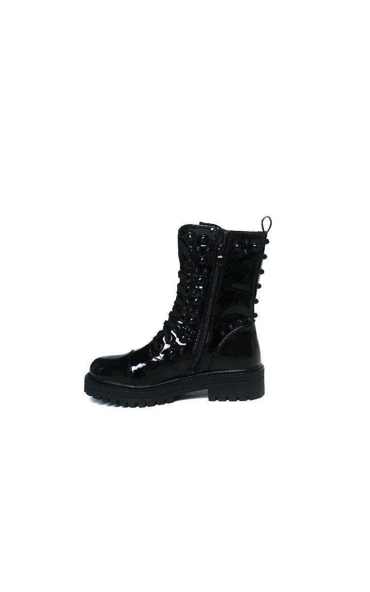 Evie Patent Studded Boots Thumbnail Evie Patent Studded Boots Thumbnail