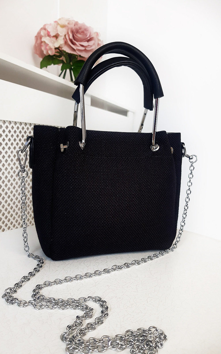 Fabia Mini Textured Chain Handbag