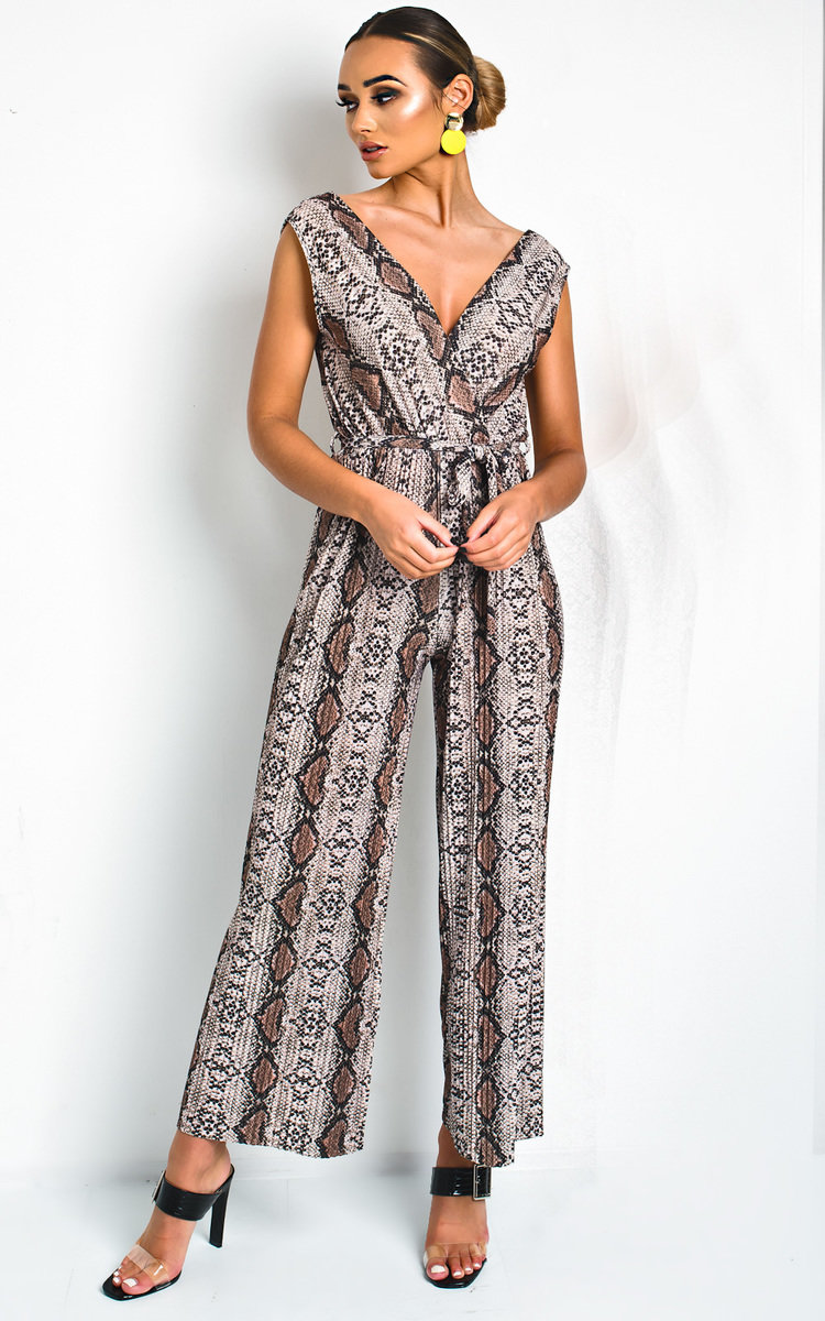 Fae Sleeveless Tie Slinky Jumpsuit Thumbnail Fae Sleeveless Tie Slinky Jumpsuit Thumbnail