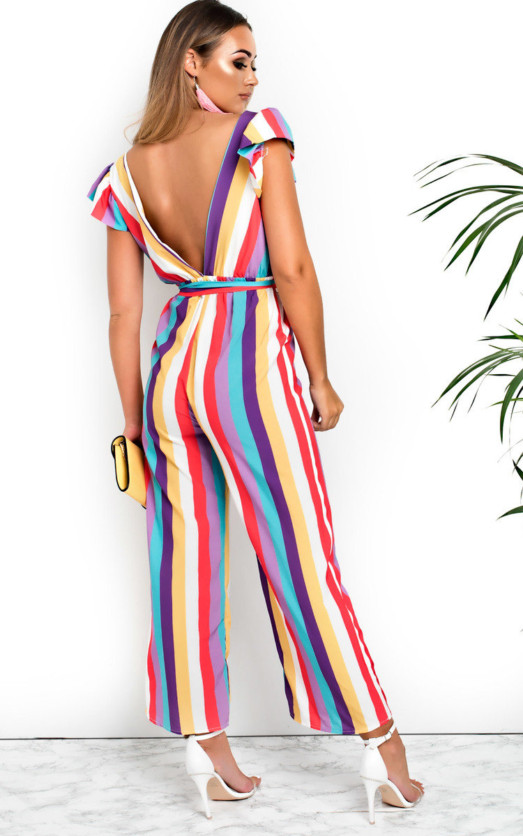 Faith Stripe Wide Leg Jumpsuit Thumbnail