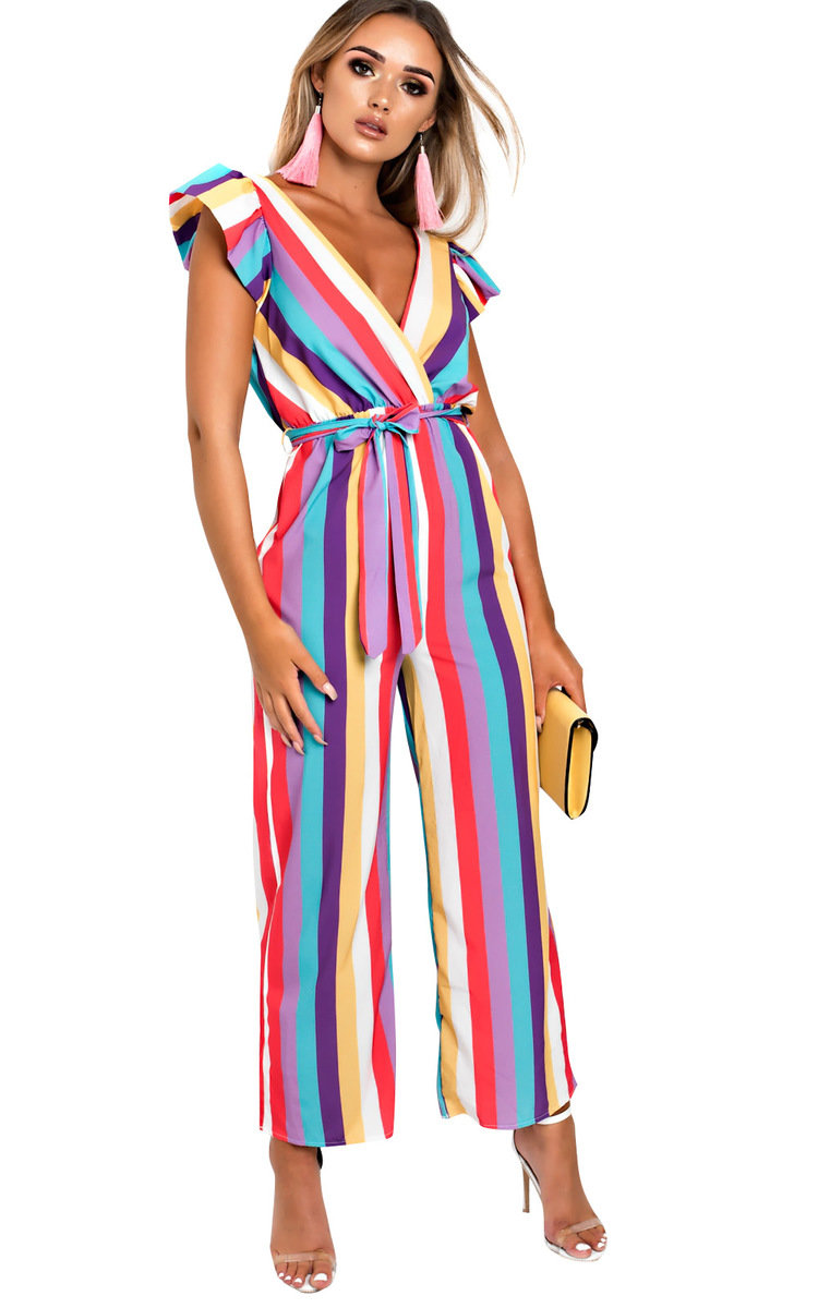 Faith Stripe Wide Leg Jumpsuit Thumbnail Faith Stripe Wide Leg Jumpsuit Thumbnail