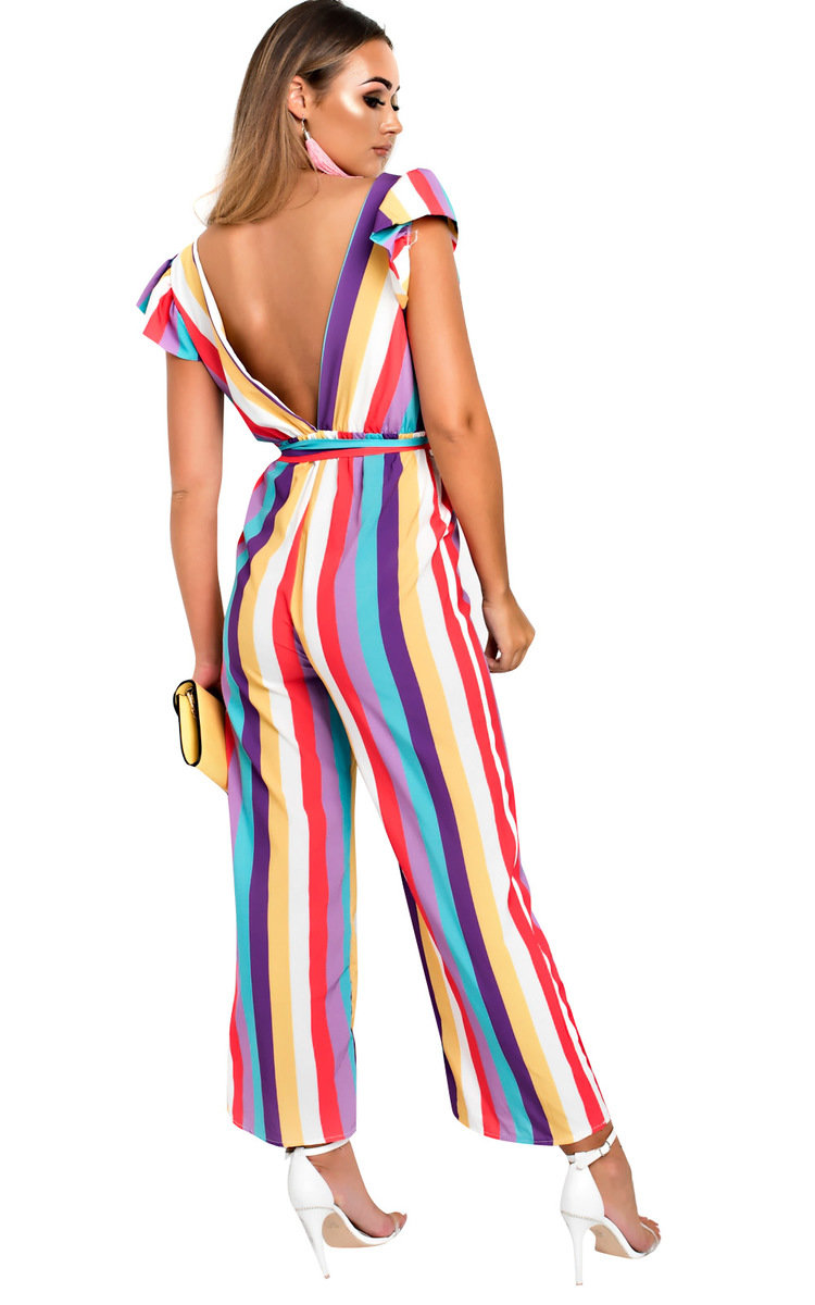 Faith Stripe Wide Leg Jumpsuit Thumbnail Faith Stripe Wide Leg Jumpsuit Thumbnail