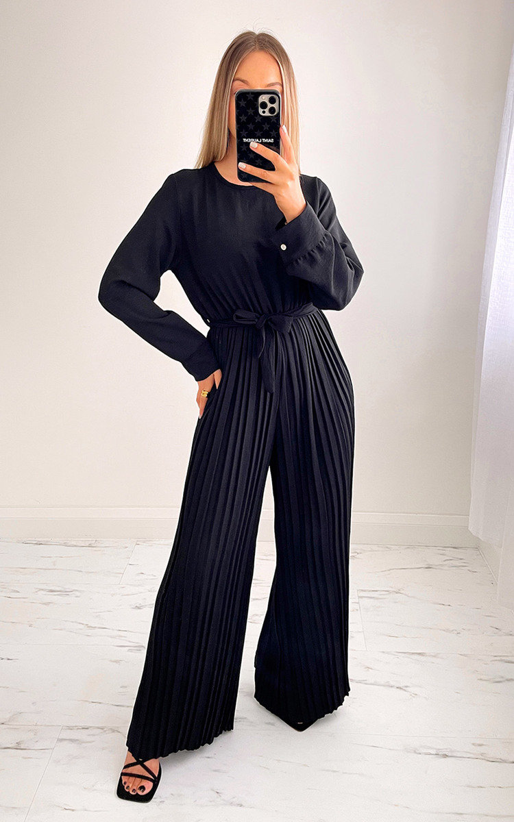 Twiggy Wide Leg Pleated Jumpsuit Twiggy Wide Leg Pleated Jumpsuit