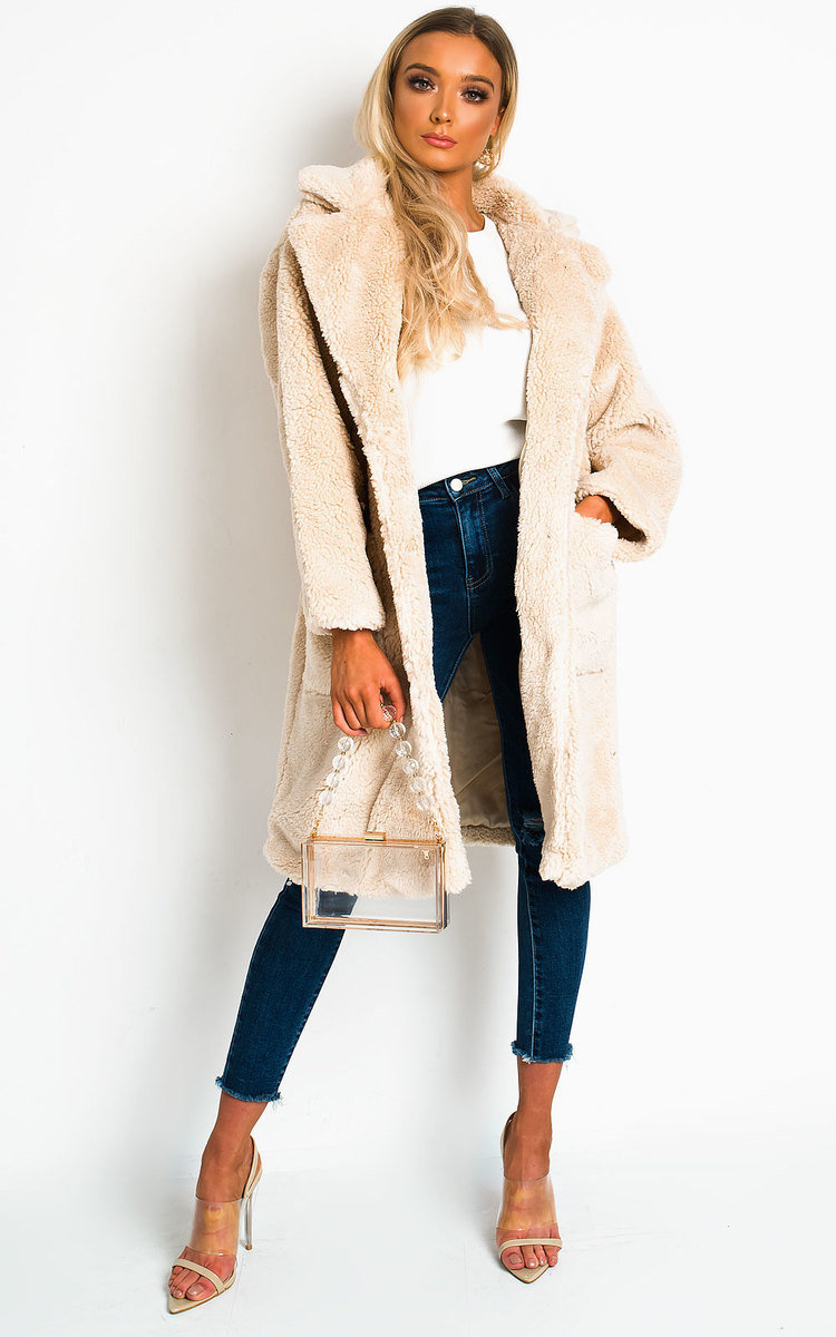 Farah Teddy Bear Maxi Coat in Cream Farah Teddy Bear Maxi Coat in Cream