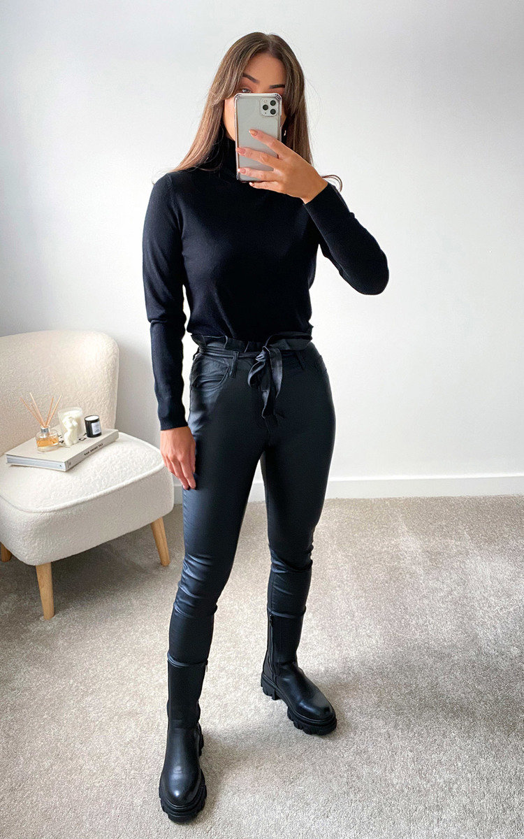 Farrah Faux Leather Paperbag Trousers Farrah Faux Leather Paperbag Trousers