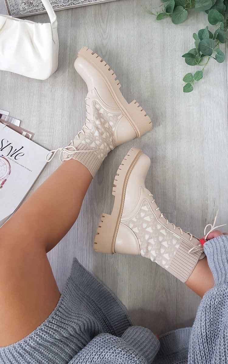 Faye Chunky Printed Mid Calf Boots Thumbnail Faye Chunky Printed Mid Calf Boots Thumbnail