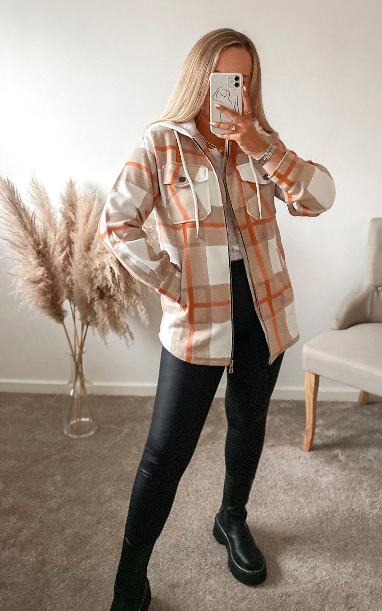 Fliss Checked Hooded Shirt Jacket Thumbnail Fliss Checked Hooded Shirt Jacket Thumbnail