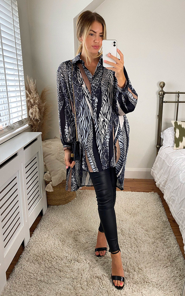 Flo Oversized Printed Shirt Thumbnail