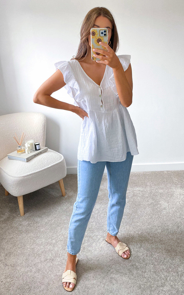 Flo Ruffle Shoulder Blouse Thumbnail