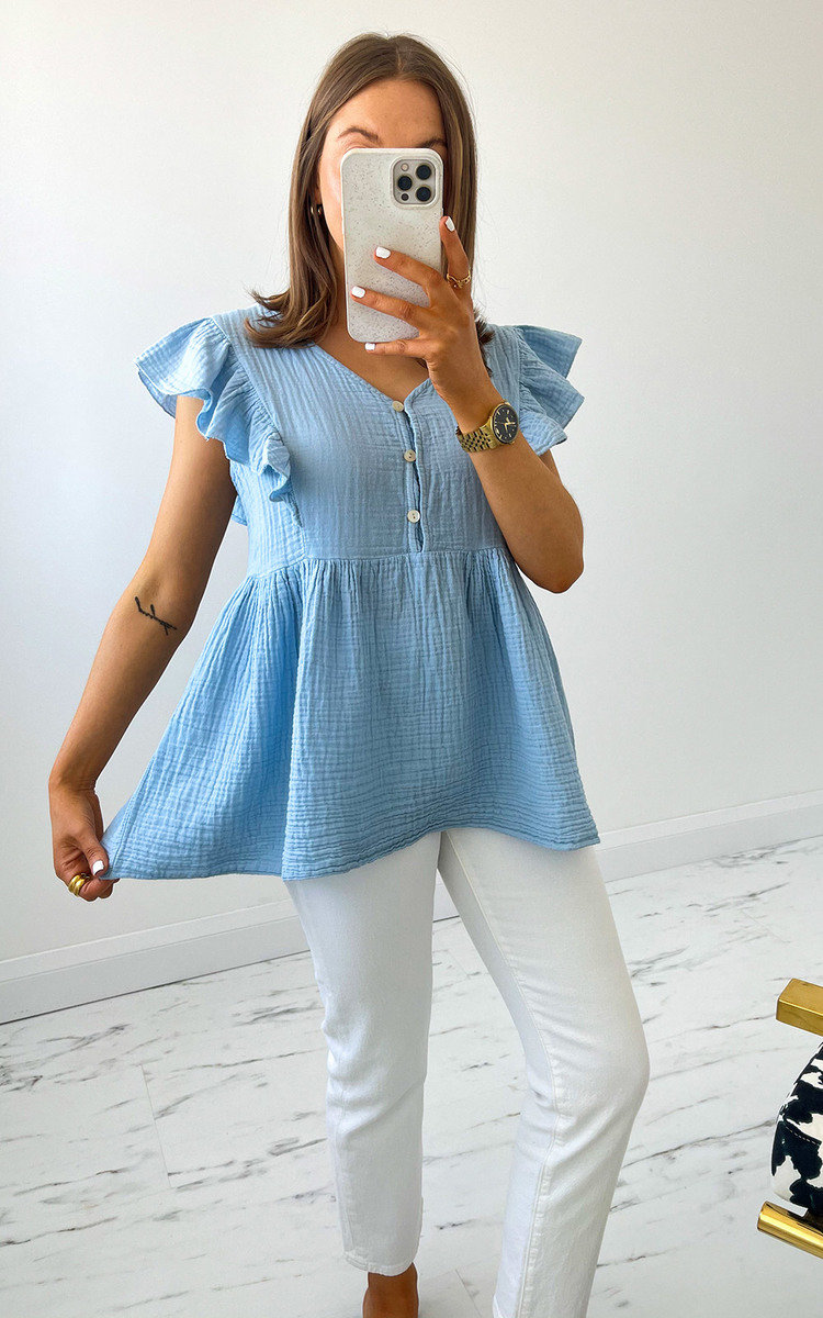 Flo Ruffle Shoulder Blouse Thumbnail Flo Ruffle Shoulder Blouse Thumbnail