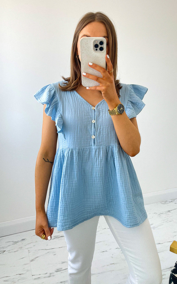 Flo Ruffle Shoulder Blouse