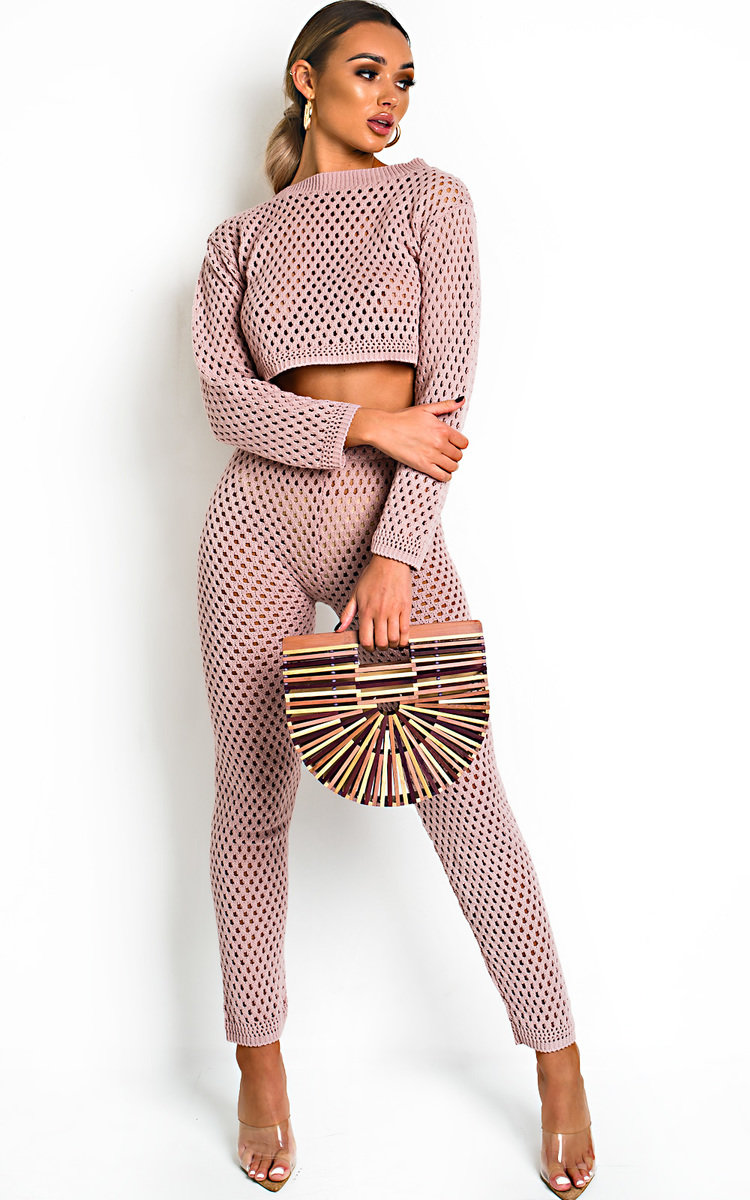 Flora Crochet Lounge Cropped Co-ord Thumbnail Flora Crochet Lounge Cropped Co-ord Thumbnail