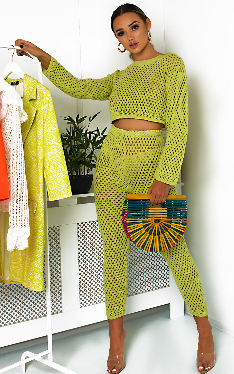 Flora Crochet Lounge Cropped Co-ord Thumbnail Flora Crochet Lounge Cropped Co-ord Thumbnail