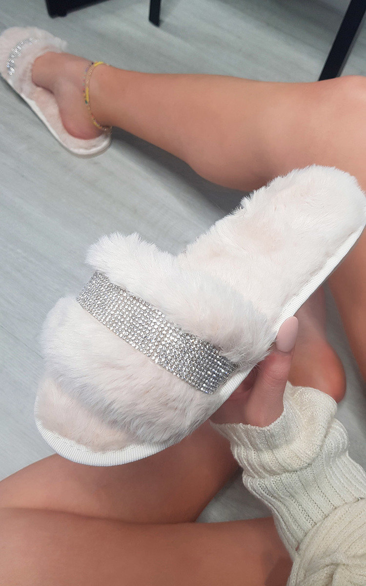 Fran Faux Fur Slider Slippers Fran Faux Fur Slider Slippers