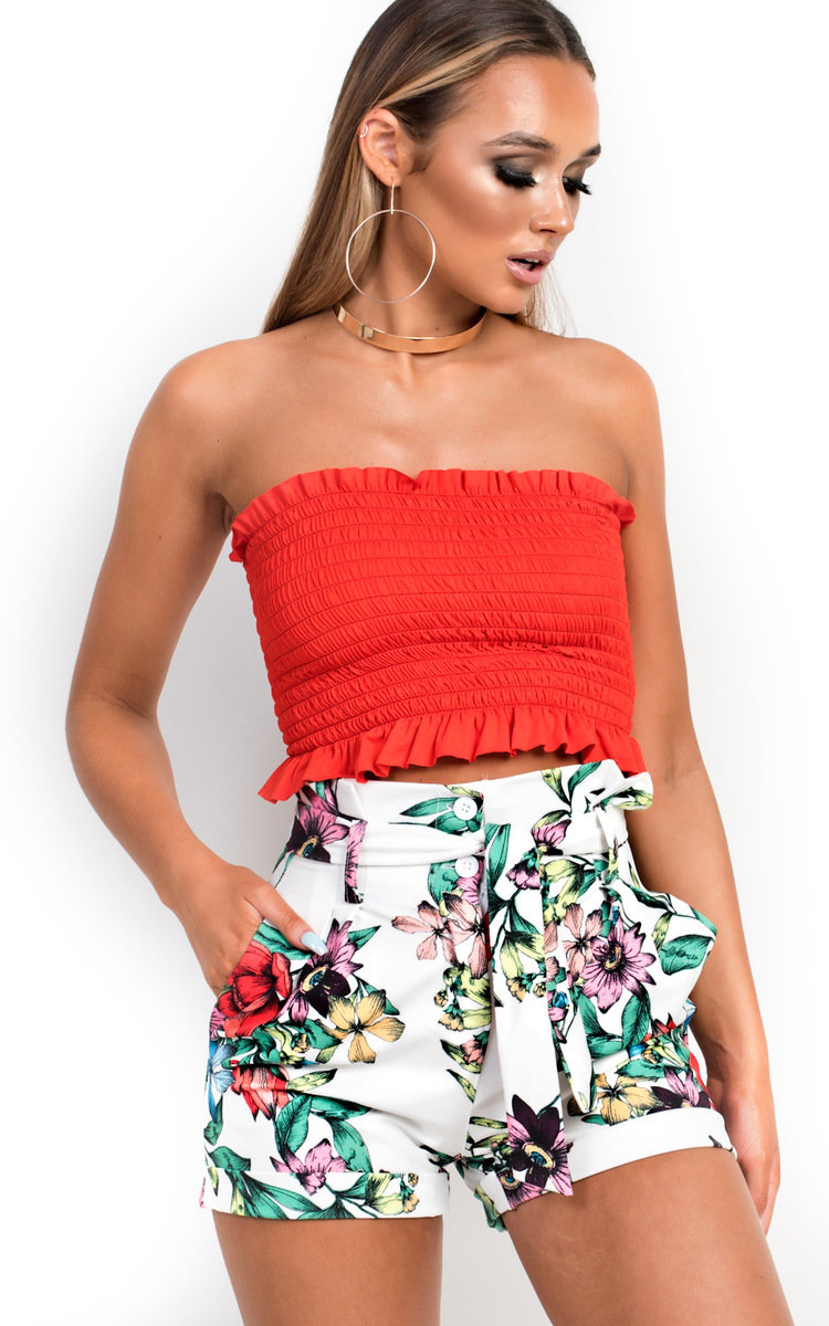 Fran High Waisted Floral Shorts 