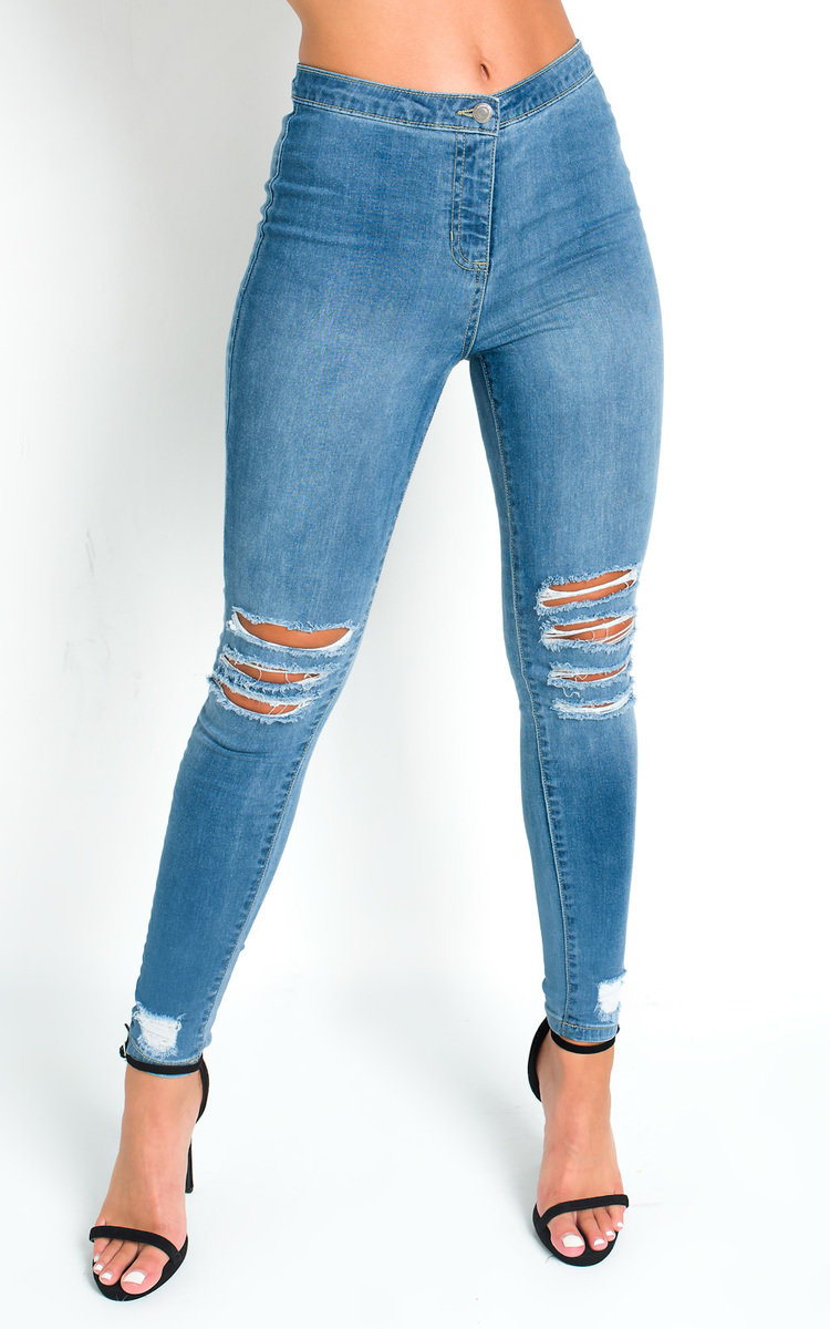 Frankie Ripped Stretch Skinny Jeans