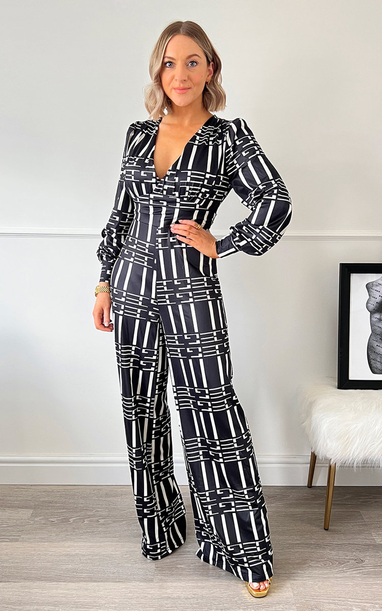 Freda Wide Leg Printed Jumpsuit Thumbnail